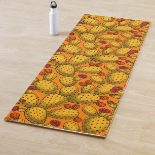 Tapis De Yoga Opuntie de floraison en jaune
