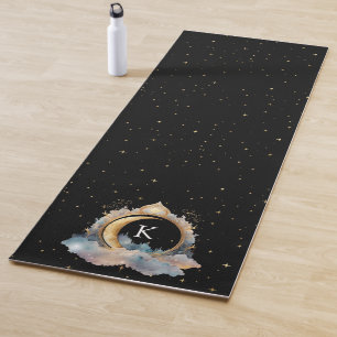 Tapis De Yoga Or bleu céleste mystique