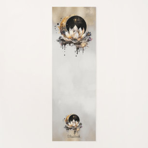 Tapis De Yoga Or Soleil Céleste, Lune Lotus Crème Dorée