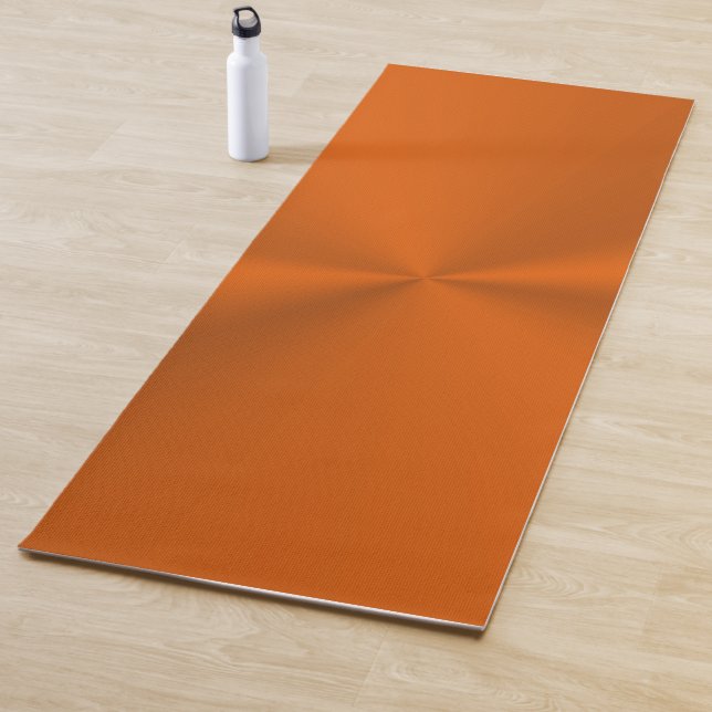 Tapis De Yoga Orange rouillée avec l'effet brillant (En situation)