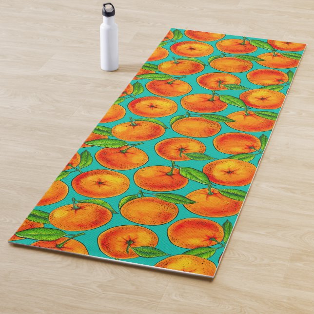 Tapis De Yoga Oranges (En situation)