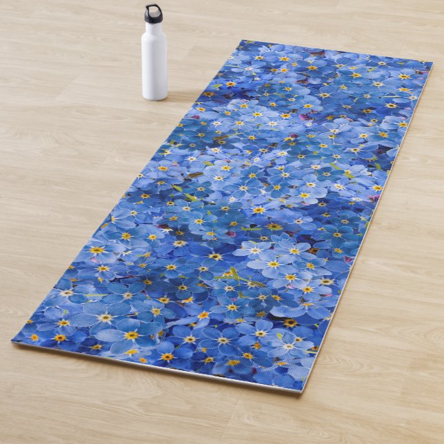 Tapis De Yoga Oublie-moi pas Motif de fleurs (En situation)