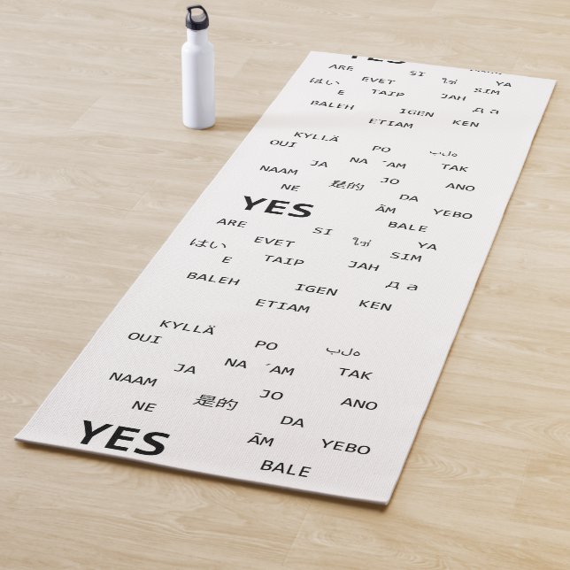 Tapis De Yoga Oui et non dans différentes langues (En situation)