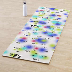Tapis De Yoga Oui et Non dans différentes langues en couleurs vi
