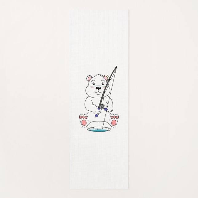 Tapis De Yoga Ours polaire de pêche (Devant)