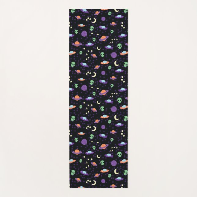 Tapis De Yoga OVNI Alien dans l'espace (Devant)