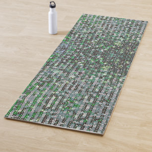 Tapis De Yoga Paillettes de parties scintillant émeraude vert