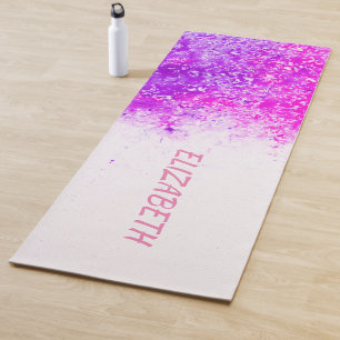 Tapis De Yoga Paillettes roses