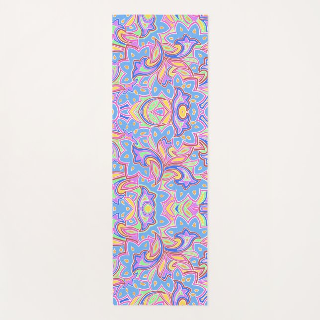 Tapis De Yoga Paisley Multi (Devant)