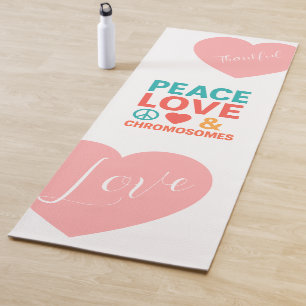 Tapis De Yoga Paix, Amour et Chromosomes   Trisomie 21