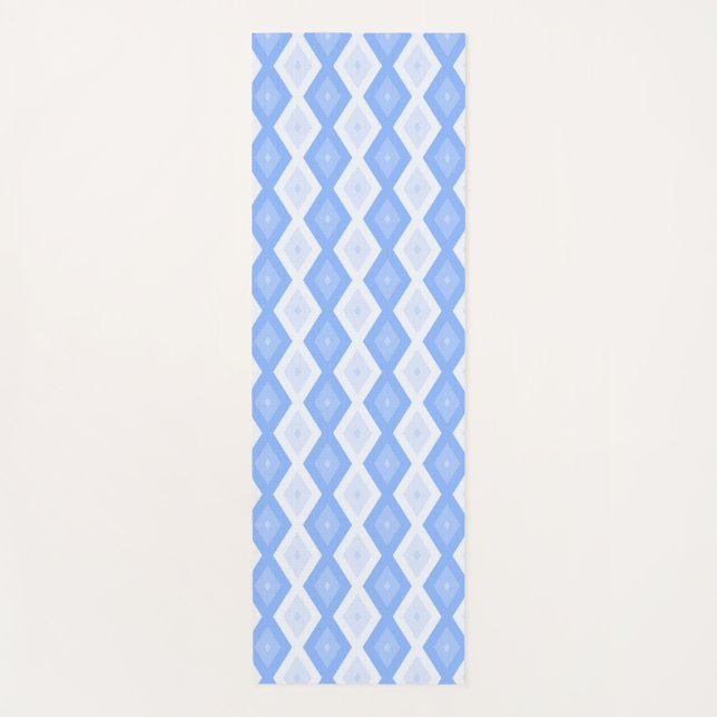 Tapis De Yoga Pale blue diamond pattern (Devant)