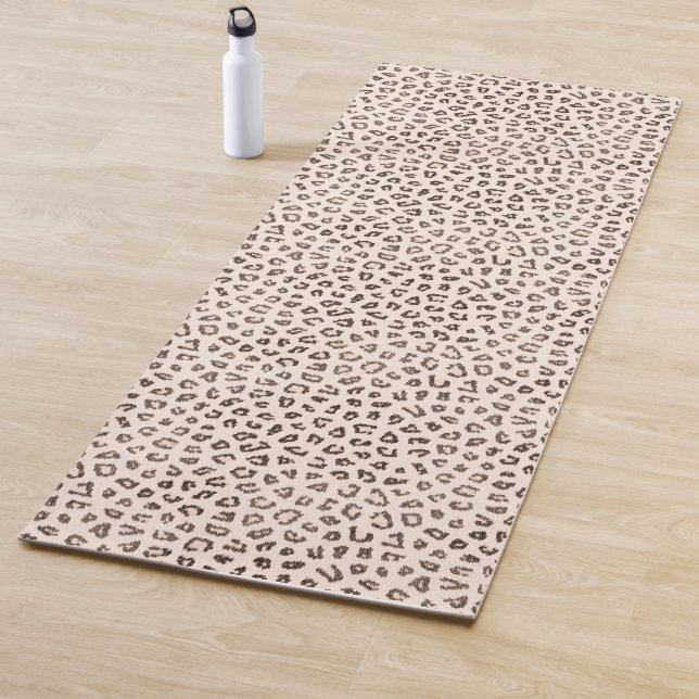 Tapis De Yoga Pale Leopard (En situation)