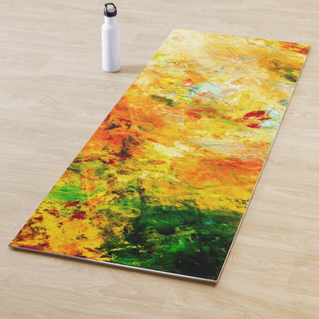 Tapis De Yoga Palette Artiste Colorée (En situation)