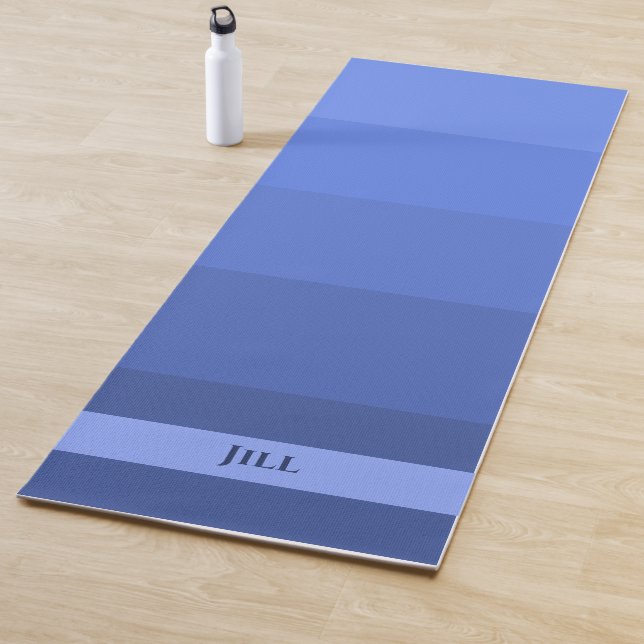 Tapis De Yoga Palette Bleue 2 Côtés Design Yoga Mat (En situation)