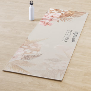 Tapis De Yoga Pampas Grass Fête des mariées Floral Terracotta