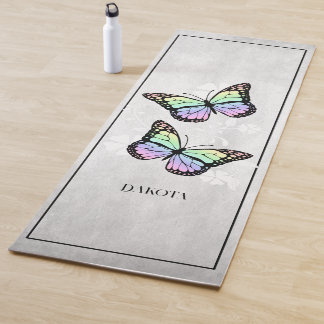 Tapis De Yoga Papillon arc-en-ciel Floral Yoga Mat