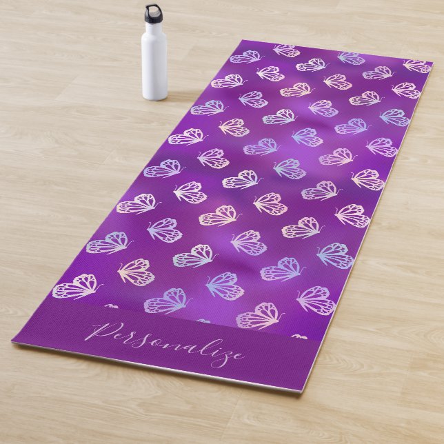 Tapis De Yoga Papillon belle papillon violet papillons Zen (En situation)