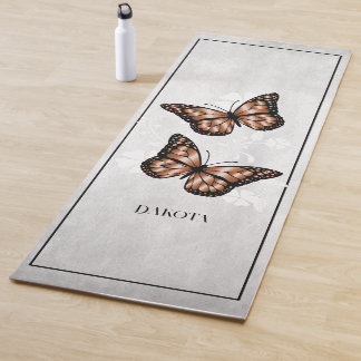 Tapis De Yoga Papillon de cuivre Floral Yoga Mat