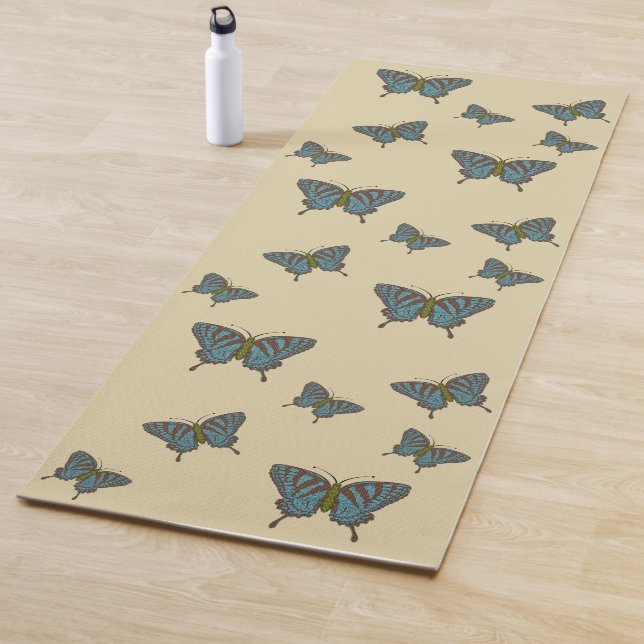 Tapis de yoga Papillon japonais (En situation)