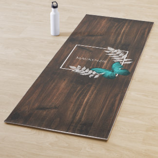 Tapis De Yoga Papillon Turquoise rustique Yoga Mat