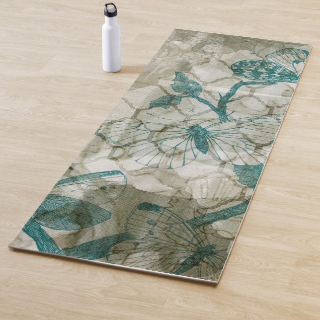 Tapis De Yoga Papillons arabes VI (En situation)
