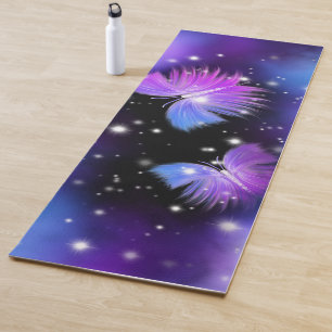 Tapis De Yoga Papillons de l'Imaginaire spatial Cosmique