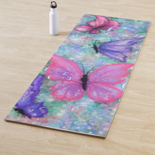 Tapis De Yoga Papillons Yoga Mat (En situation)