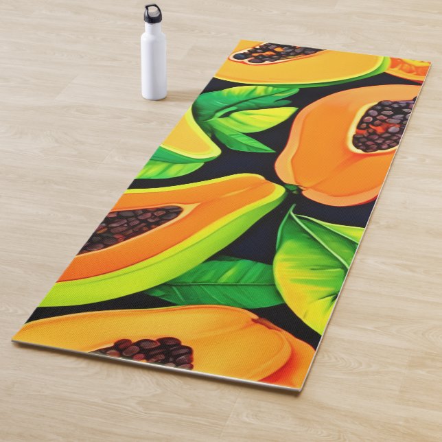 Tapis De Yoga Paradis tropical de la papaye (En situation)