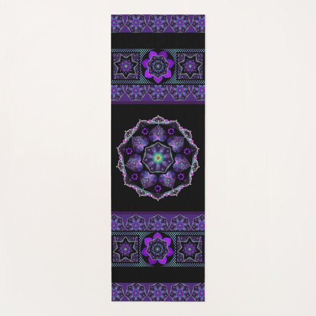 Tapis De Yoga Parapluie violet & coeurs .7 (Devant)