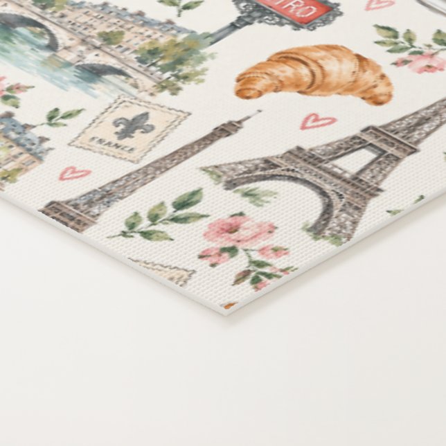 Tapis De Yoga Paris Icons Chic Design (Détail)