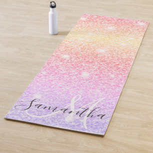 Tapis De Yoga Parties scintillant colorée moderne étincelle Nom 