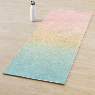 Tapis De Yoga Parties scintillant de Monnaie d'or rose Ombre Des