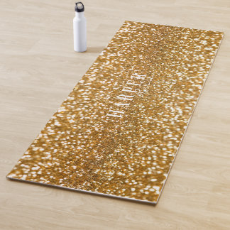Tapis De Yoga Parties scintillant d'or Nom personnalisé Yoga Mat