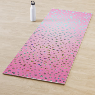 Tapis De Yoga Parties scintillant rose Cheetah Imprimer