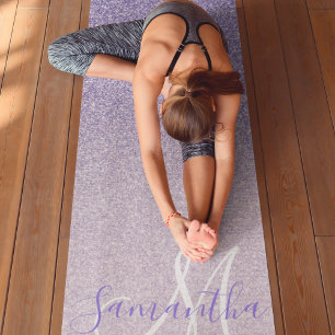 Tapis De Yoga Parties scintillant violet moderne étincelles Nom 