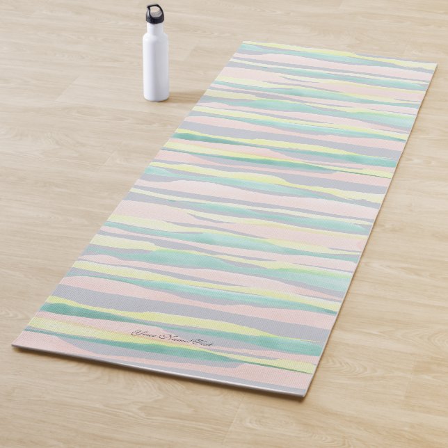 Tapis De Yoga Pastel Aquarelle Motif Yoga Mat (En situation)