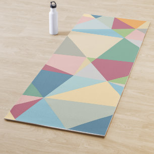 Tapis De Yoga Pastel Colorful Moderne Abstrait Motif géométrique