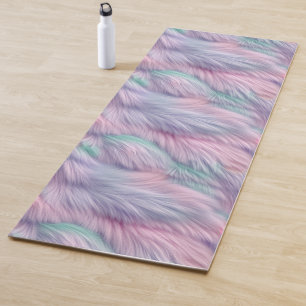 Tapis De Yoga Pastel Rainbow Fur