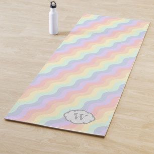 Tapis De Yoga Pastel Rainbow Waves Yoga Mat
