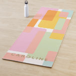 Tapis De Yoga Pastels modernes personnalisées du milieu du siècl<br><div class="desc">Améliorez votre pratique avec ce tapis de yoga moderne personnalisé du milieu du siècle avec un design géométrique abstrait dans des tons pastel doux. Le mélange ludique de pêche, de rose, de menthe et de moutarde crée une esthétique apaisante mais élégante, parfaite pour le yoga, les pilates ou la méditation....</div>