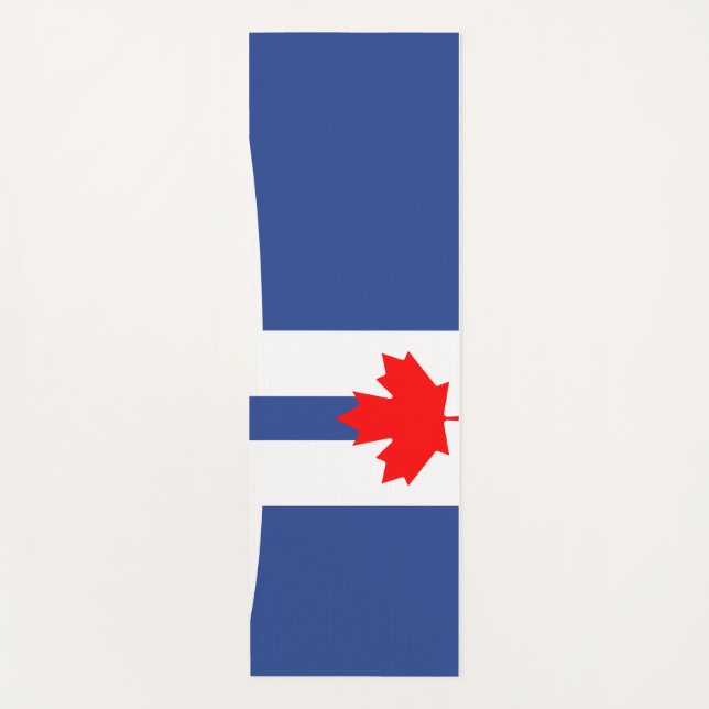 Tapis de yoga patriotiques avec drapeau de Toronto (Devant)