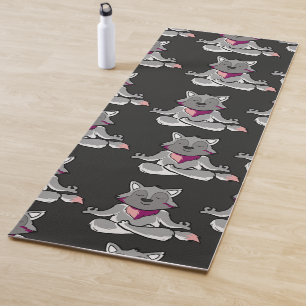 Tapis De Yoga Patter les yoga poses Yoga seamless pattern 19