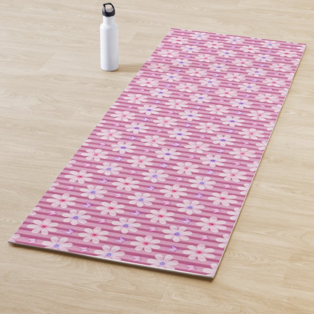 Tapis De Yoga Patty rose Floral Pattern (En situation)