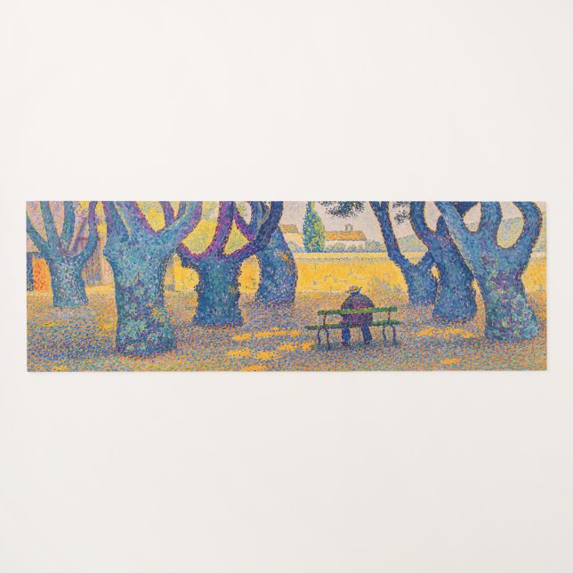 Tapis De Yoga Paul Signac - Place des Lices, Saint-Tropez (Dos (Horizontal))