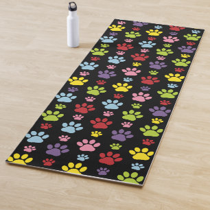 Tapis De Yoga Paws Colorés, Motif Paw, Empreintes de pattes, Paw