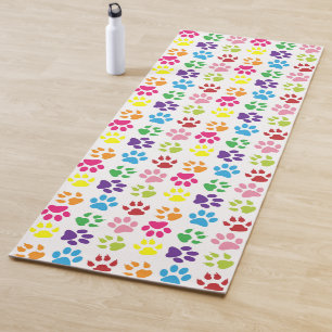 Tapis De Yoga Paws Colorés, Paws Chiens, Paws Chat