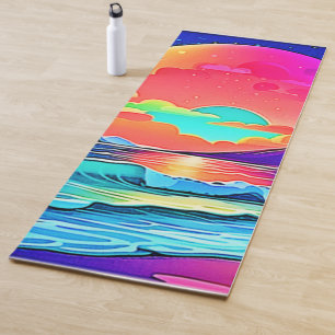 Tapis De Yoga Paysage marin au coucher du soleil