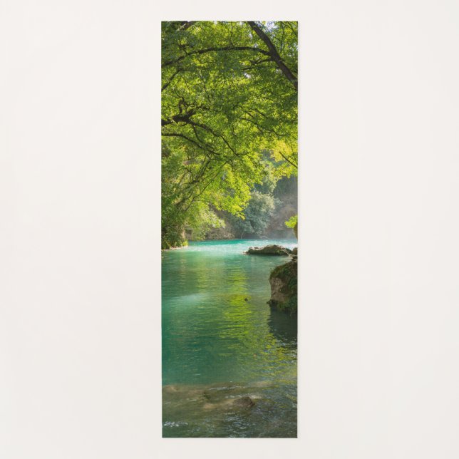 Tapis De Yoga Paysage reposant avec eau et arbres (Devant)