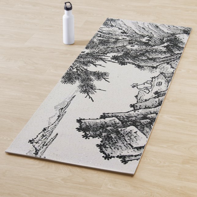 Tapis De Yoga Paysages chinois art yoga mat réversible (En situation)