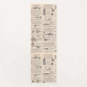 Tapis De Yoga Pêche vintage leures : pêcheur d'antiquité des ann